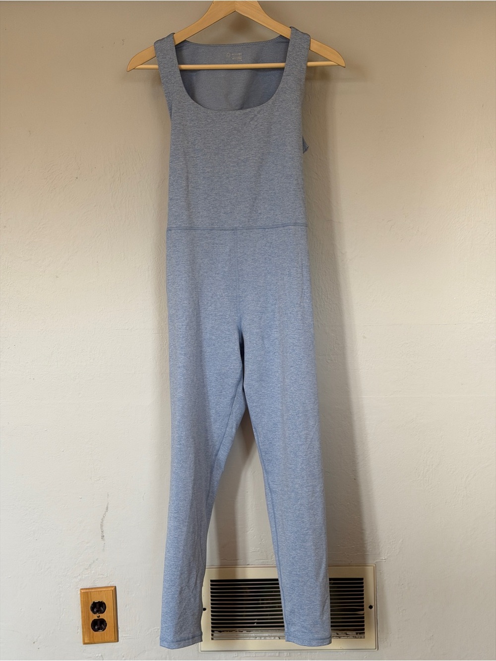 aerie Light Gray Sleeveless Scoop-Neck Jumpsuit